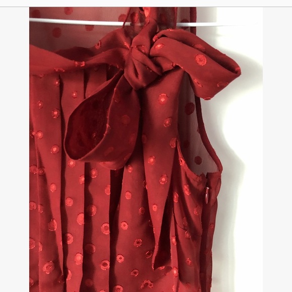 Banana Republic Red Polka Dot Blouse & Cami Size 4 - Picture 2 of 8